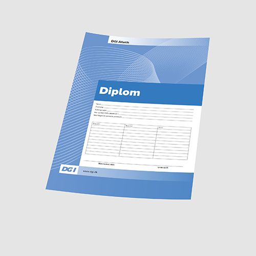Forhåndsvisning af produktet Diplom til nålestævne - A4, atletik